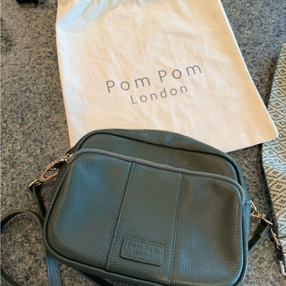 Pom Pom London Green Crossbody Bag